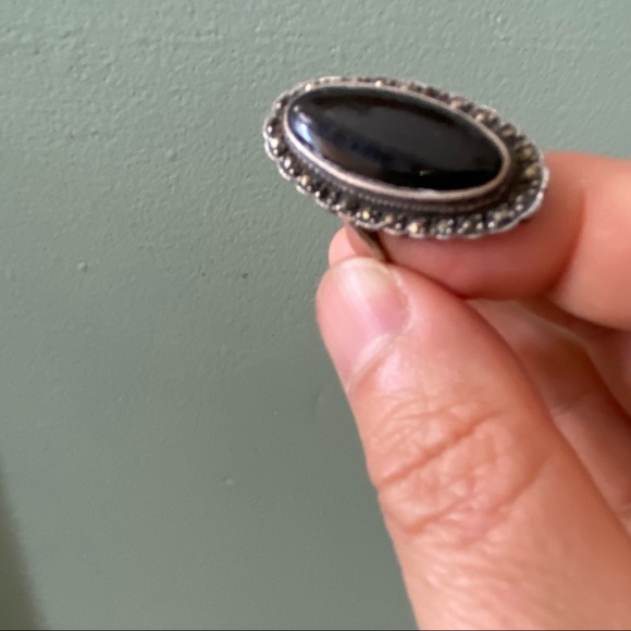 Sterling silver ring - onyx - Picture 5 of 6